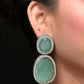Smart Dangler Earringss With Rhino Stone Border Mint Green Earrings For Women and Girls By House of Ree - Swadesiicart