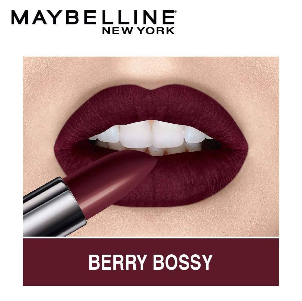 Maybelline New York Color Sensational Creamy Matte Lipstick, 904 Berry Bossy - Swadesiicart