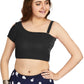Aastha Fashion Women's Women's Black Velvet Solid Readymade Blouse