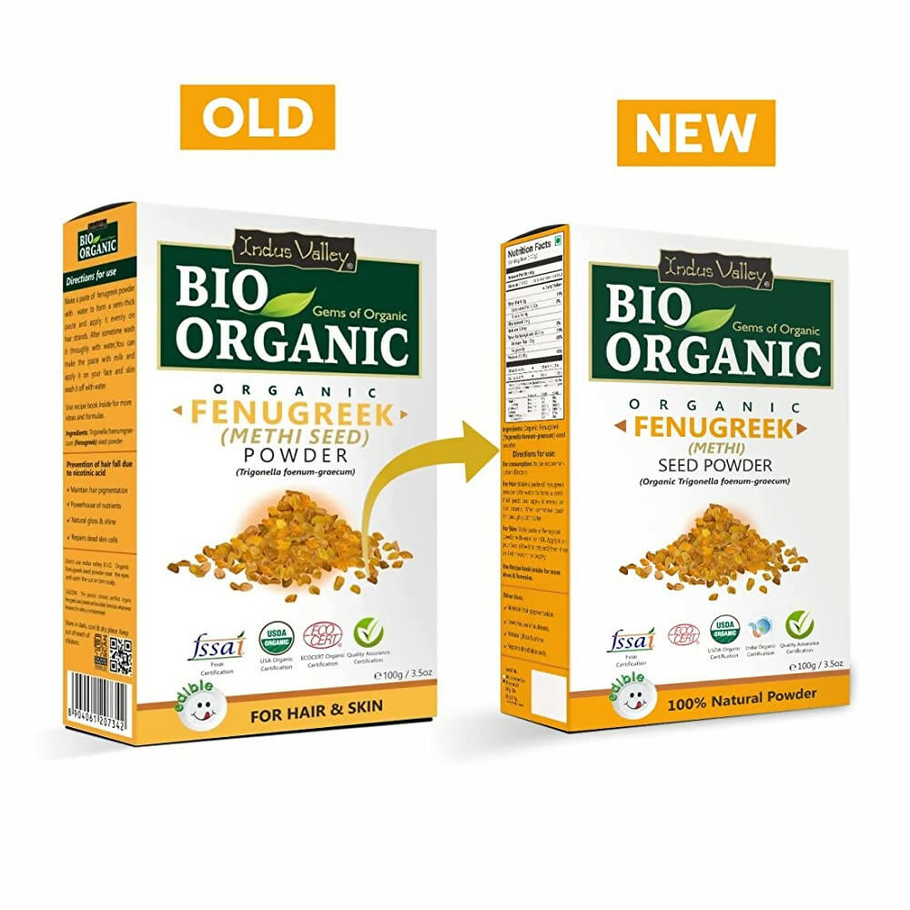 Indus Valley Bio Organic Fenugreek (Methi Seed) Powder - Swadesiicart