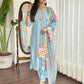 Lavender Viscose chanderi Stitched Suit With Dupatta - Tanisha | Swadesiicart