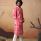 Botanical Architecture Traditional Printed Silk Nehru Jacket Set by Hilo Design