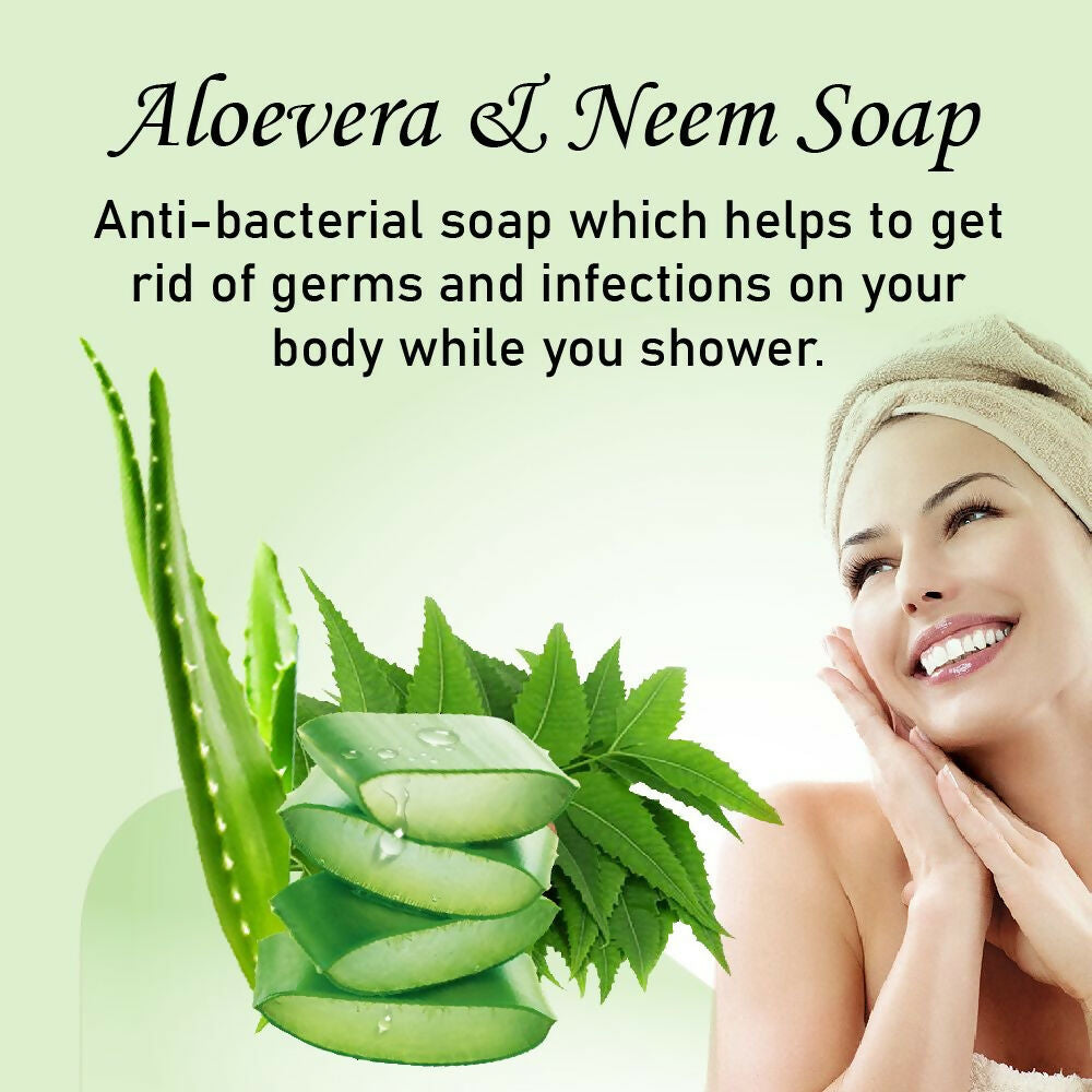 Prakriti Herbal Soap Aloevera and Neem - Swadesiicart