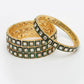 NVR Women's Set Of 4 Gold-Polished Green Kundan-Studded Traditional Bangles - Swadesiicart