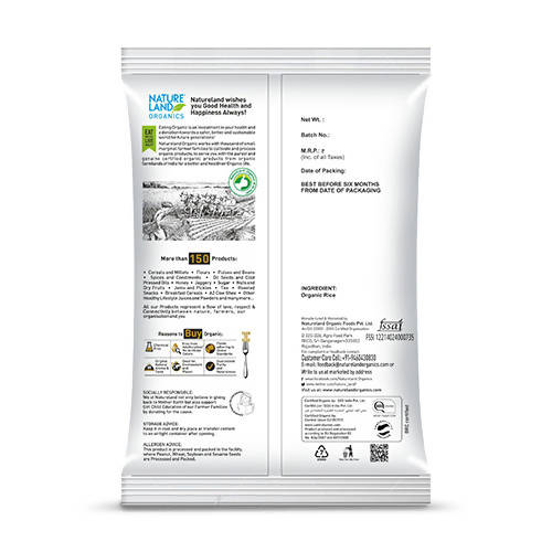 Nature Land Organics Rice Poha - Swadesiicart