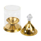Spillbox Gold-Toned Brass Glass Udupi Diya Pooja Essential | Swadesiicart