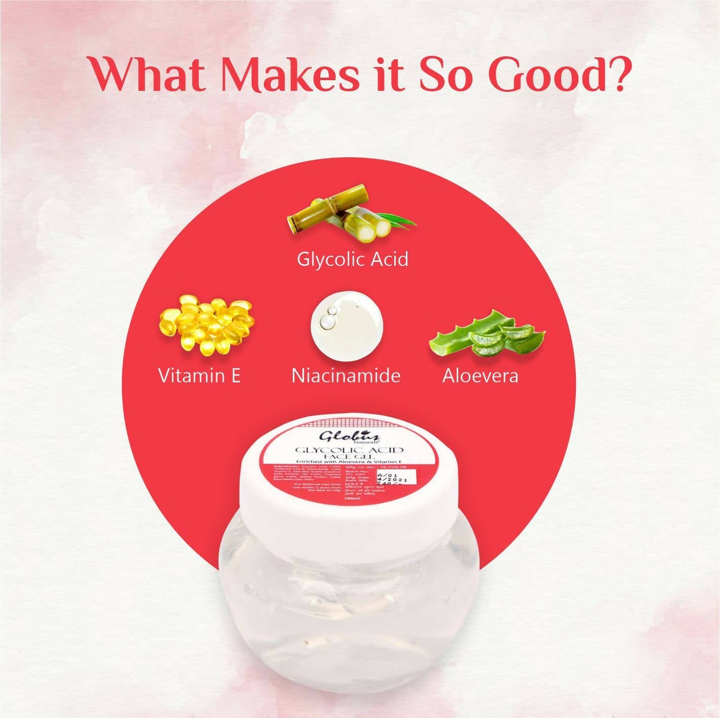 Globus Naturals Glycolic Acid Face Cream - Swadesiicart