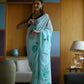 Vamsee Laxmi Blue Georgette Saree - Swadesiicart