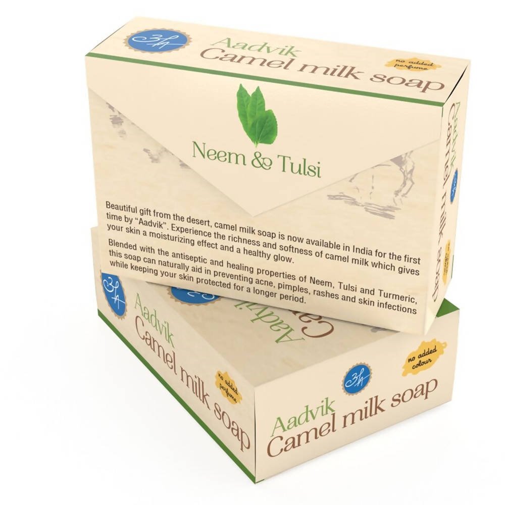 Aadvik Camel Milk Soap With Neem & Tulsi - Swadesiicart