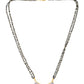 NVR Women's's Set of 2 Black Gold-Polished Beaded Mangalsutra With Ad Stone | Swadesiicart