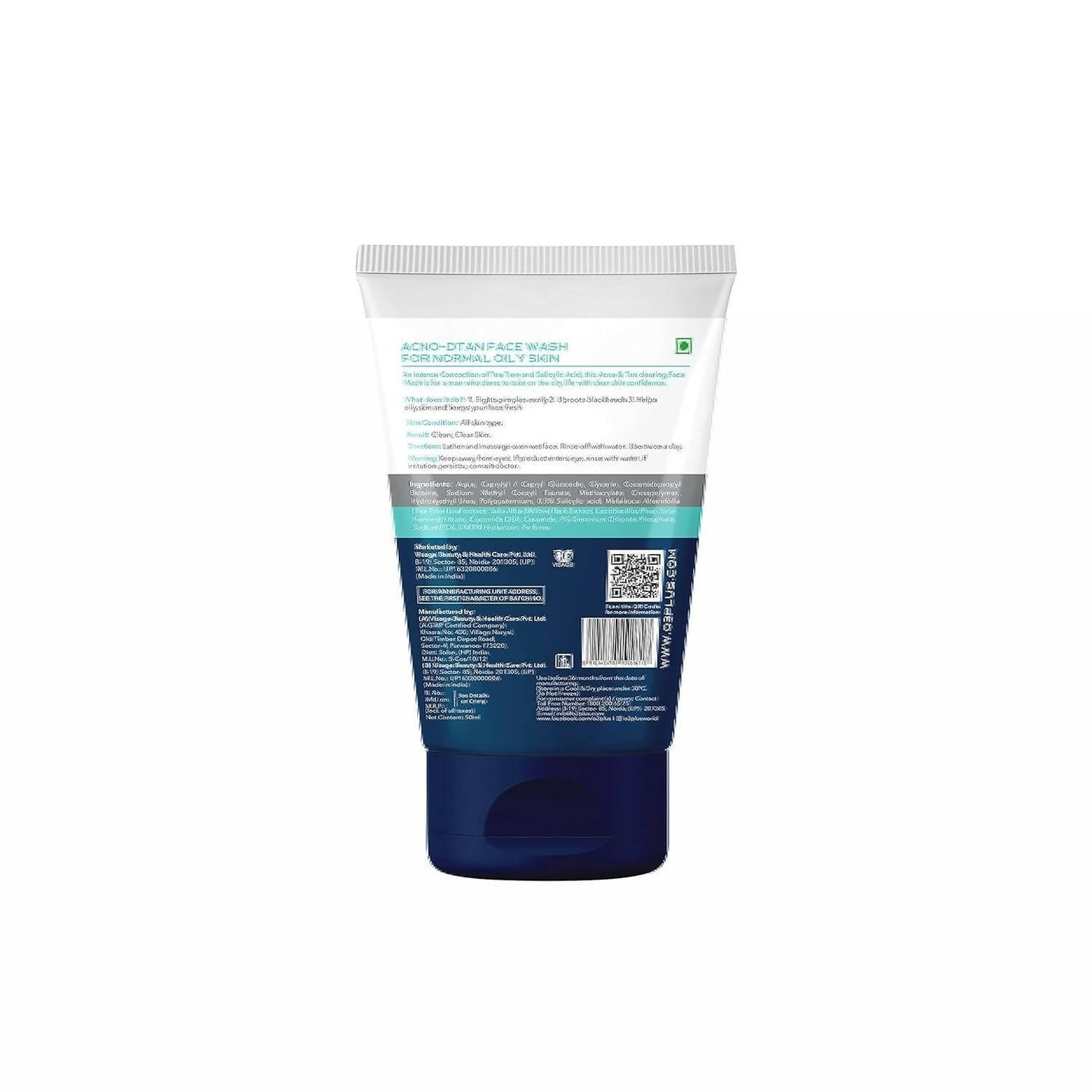 Professional O3+ Alpha Men Acno D-TAN Face Wash with Hyaluronic & Mint - Swadesiicart
