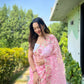 Vamsee Zoya Baby Pink Organza Silk Saree - Swadesiicart