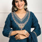 Festive Wear Ethnic Rama Viscose Chanderi Stitched Suit With Dupatta - Tanisha | Swadesiicart