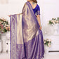 Aastha Fashion Royal Blue Tissue Silk Weaving Saree