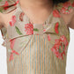 Lil Drama Golden Weaves Beige Crop Top With Dhoti Co-Ordinate Set - Swadesiicart