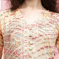 Peach Rayon Foil Printed Long Dress - Michan | Swadesiicart