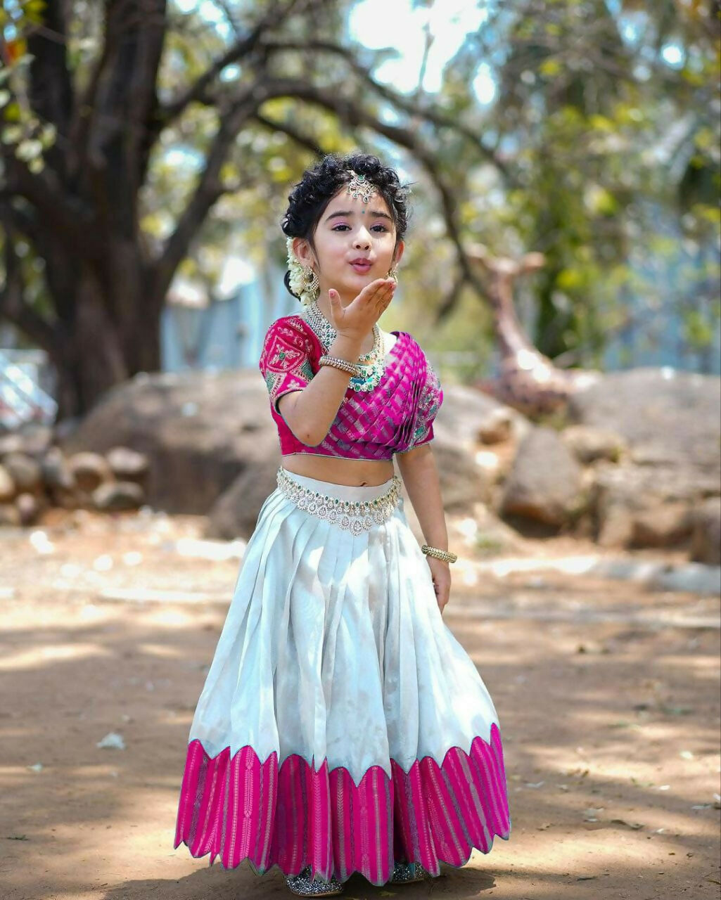 Jyoti Fashion Classy Wine Heavy Chenille Sequins Embroidered Kids Lehenga Choli Set | Swadesiicart