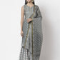 Myshka Women Grey Cotton Blend Printed Sleeveless Round Neck Kurta With Sharara & Dupatta Set | Swadesiicart