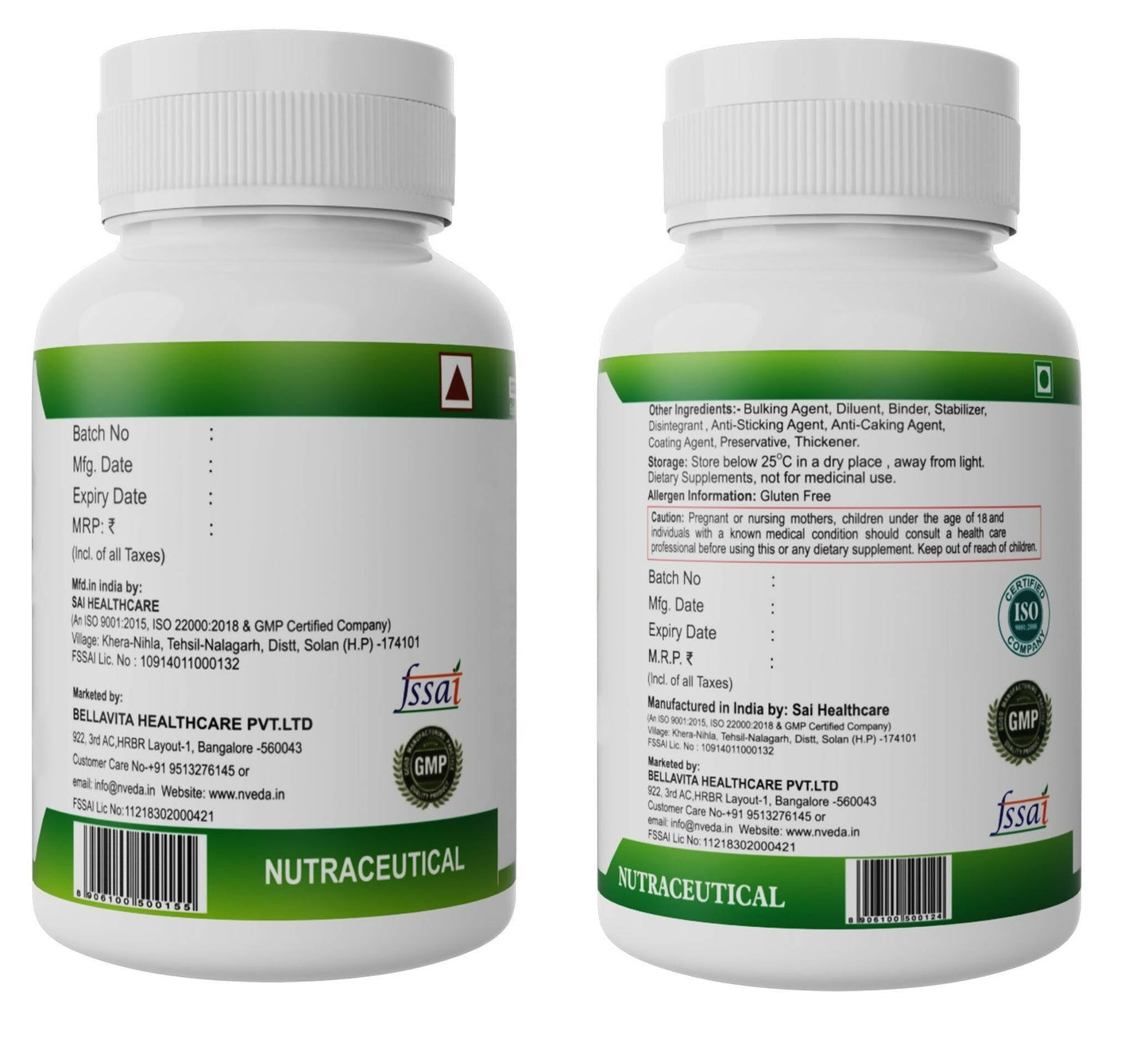 Nveda Joint Support Tablets and Calcium, Magnesium, Zinc, Vit D & B12 Tablets Combo - Swadesiicart