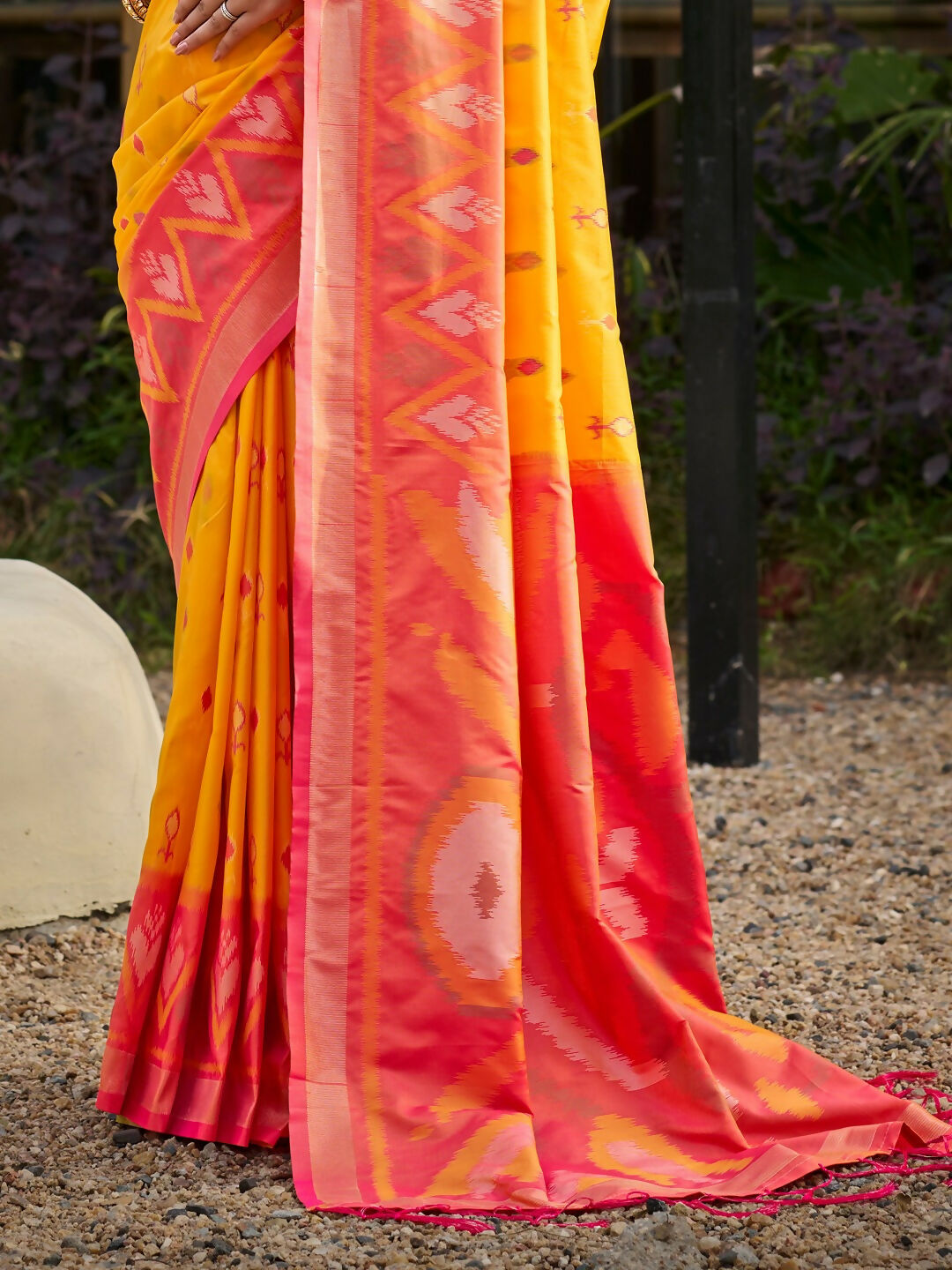 Shree Shyam Fashion Yellow Soft Silk Saree