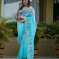 Vamsee Sanyogita Sanyogita - Sky Organza Saree - Swadesiicart