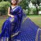 Exclusive Collection Blue Beautiful Cotton Silk Saree - Swadesiicart