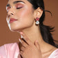 Kundan & Pink Stone Earrings- Ruby Raang | Swadesiicart