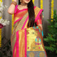 Jyoti Fashion Women's Grey Banarasi Silk Zari Woven Saree with Blouse | Swadesiicart