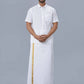 Ramraj Cotton Mens Half Sleeve Formal Poly Cotton White Shirt | Swadesiicart