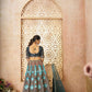 Kesar Fab Blue Banarasi Silk Embroidered Lehenga | Swadesiicart