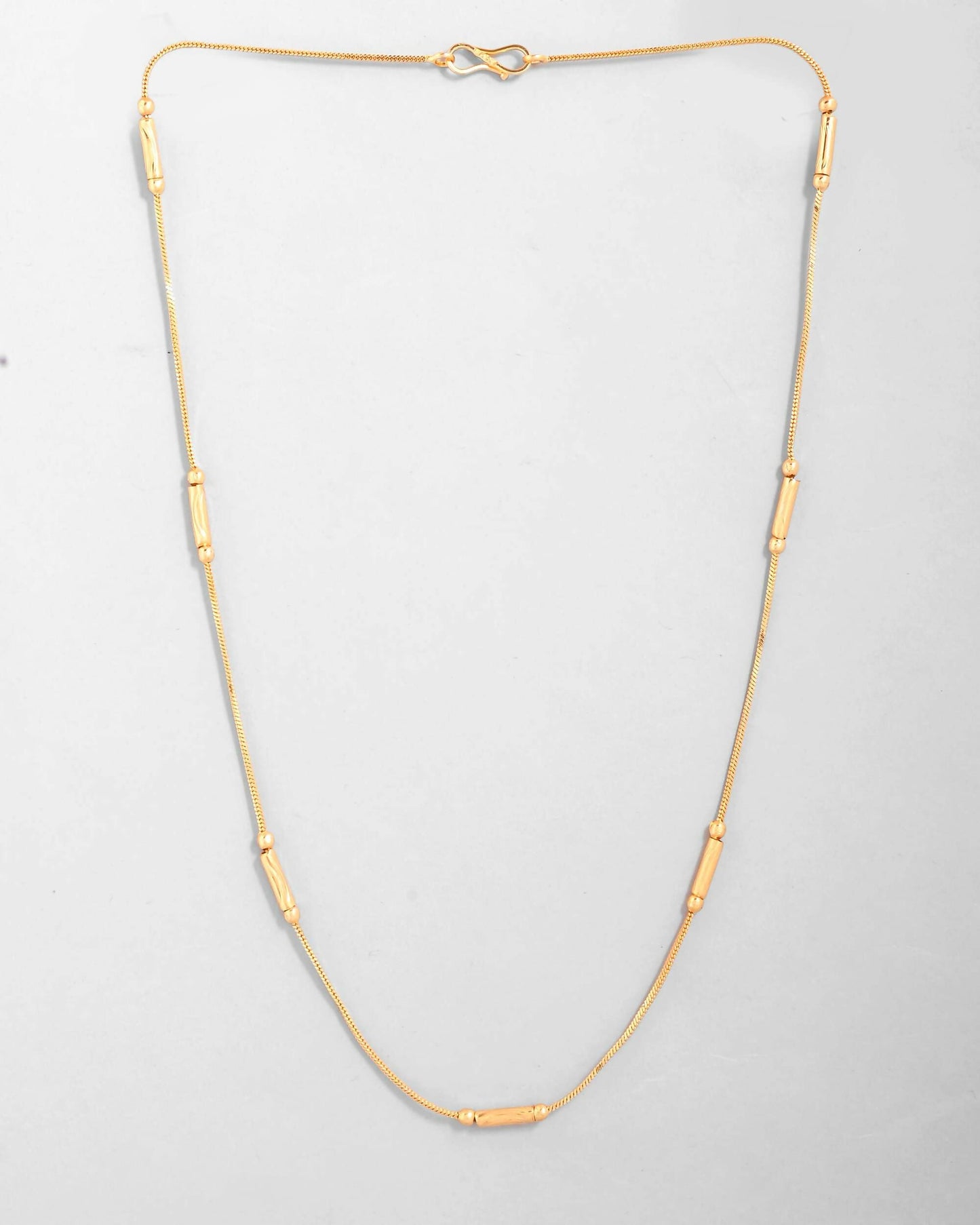 VOJ Gold-Polished Designer Chain With Gold Pipe | Swadesiicart