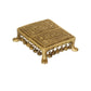 eCraftIndia Gold-Toned Handcrafted Brass Traditional Pooja Chowki With Bells | Swadesiicart