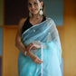 Vamsee Manbhari Sky Organza Saree - Swadesiicart