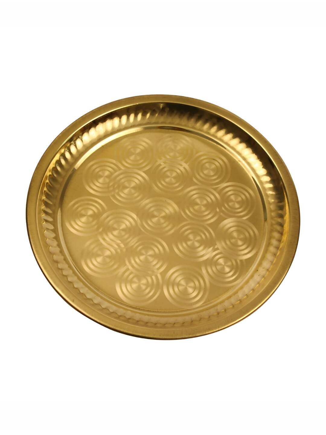Spillbox Gold-Toned Brass Ring Thali Pooja Essential | Swadesiicart