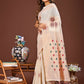 Shree Shyam Fashion Neerja White Linen Cotton Saree
