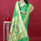 Jyoti Fashion Women's Green Paithani Silk Zari Woven Saree with Blouse | Swadesiicart