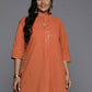 Ahalyaa Women's Traditional wear Tunic - Orange | Swadesiicart