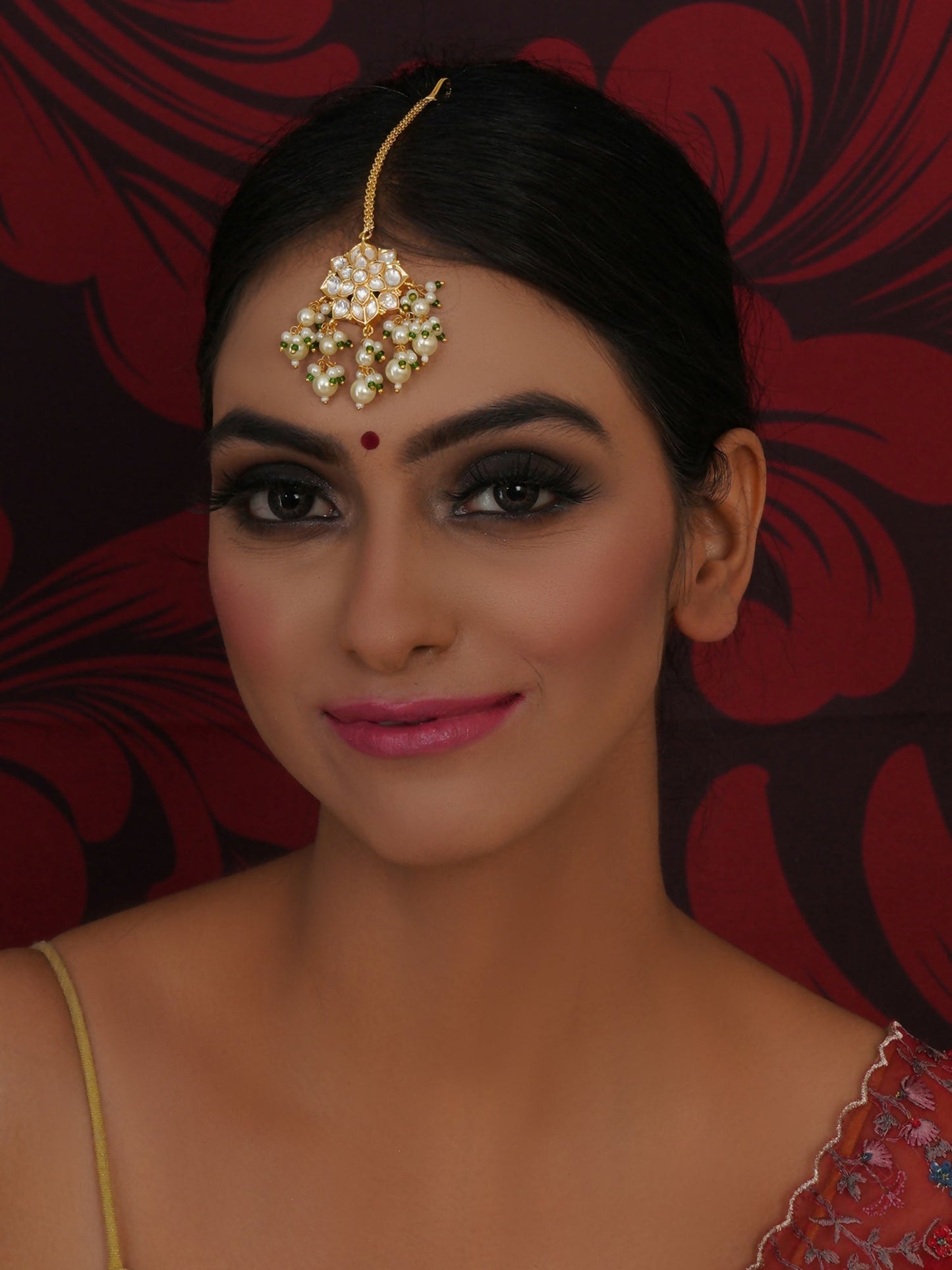 Kundan Maang Tikka (Gold) - Ruby Raang | Swadesiicart