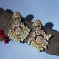 Kundan Chand Earrings (Gold) - Ruby Raang - Swadesiicart