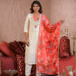 Ethnic Festive Wear Chanderi Silk Cream Stitched Suit With Dupatta - Tanisha | Swadesiicart