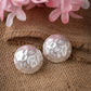 NVR Women's White Color Moon Stud Earrings | Swadesiicart