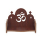 eCraftIndia Brown Om Symbol Decorative Wooden Pooja Temple | Swadesiicart