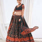 Wedding Designer Black Chinon Lehengha Choli - Anbazaar | Swadesiicart