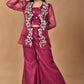 Morchari Women Hand Embroidery Crop Top-Magenta - Swadesiicart