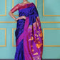 Very Much Indian Handloom Pure Silk Dark Violet Muniya Border Paithani | Swadesiicart