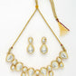 NVR Women's Gold Kundan-Studded Handcrafted Jewellery Set - Swadesiicart