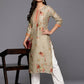 Ahalyaa Women's Traditional wear Kurta - Tan | Swadesiicart