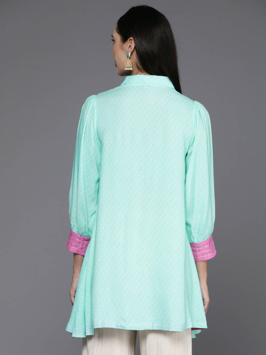 Ahalyaa Women's Traditional wear Tunic - Blue | Swadesiicart