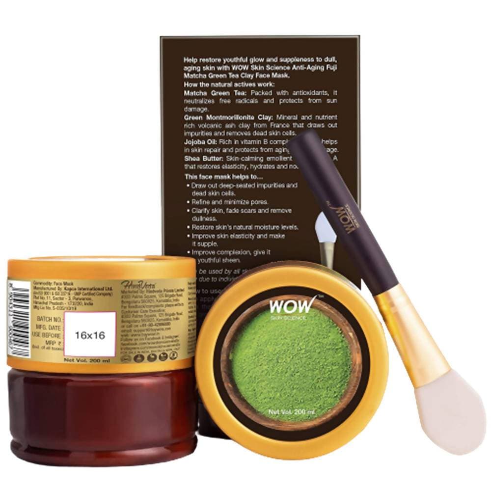 Wow Skin Science Anti-Aging Fuji Matcha Green Tea Clay Face Mask | Swadesiicart