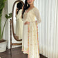 Cream Viscose chanderi Stitched Suit With Dupatta - Tanisha | Swadesiicart